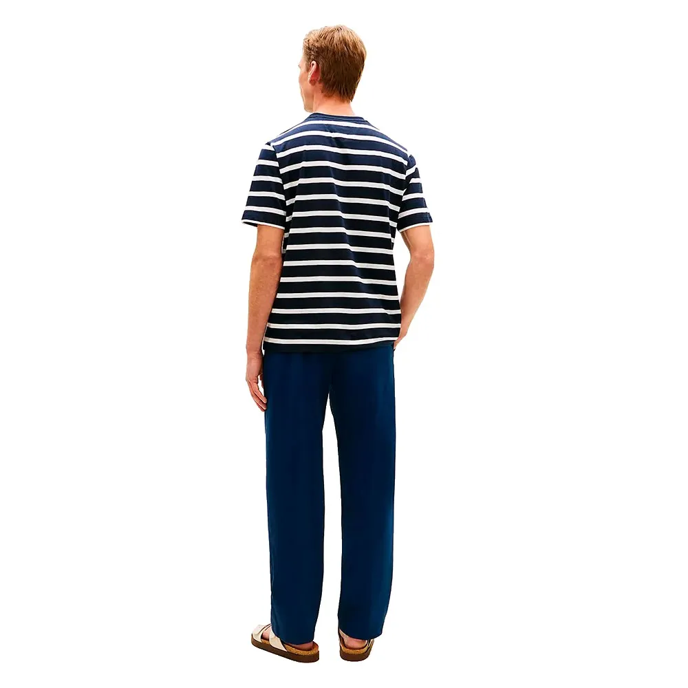Футболка с коротким рукавом Tommy Hilfiger Ess Stripe Pocket, синий — фото 2