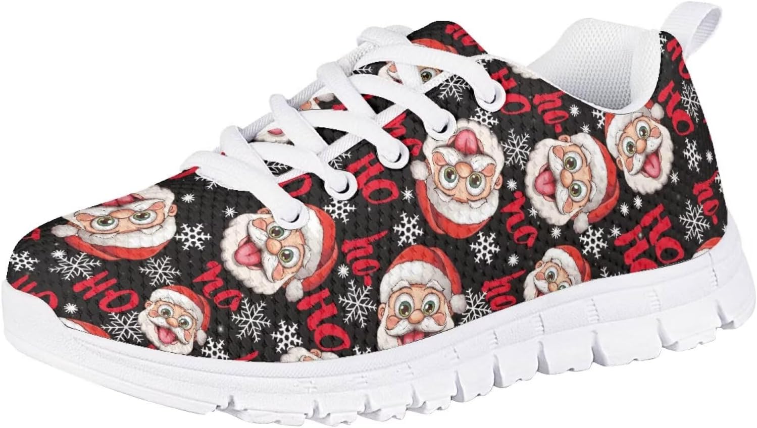 

Кроссовки Forchrinse для мальчиков и девочек на Рождество, детские шнурованные теннисные кроссовки, легкие, дышащие, для ходьбы и бега, Santa Claus