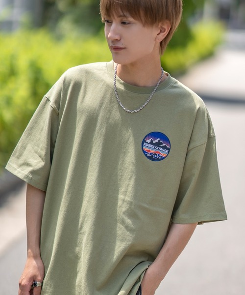 

Футболка с коротким рукавом, с принтом Sideway Stance, цвет хаки