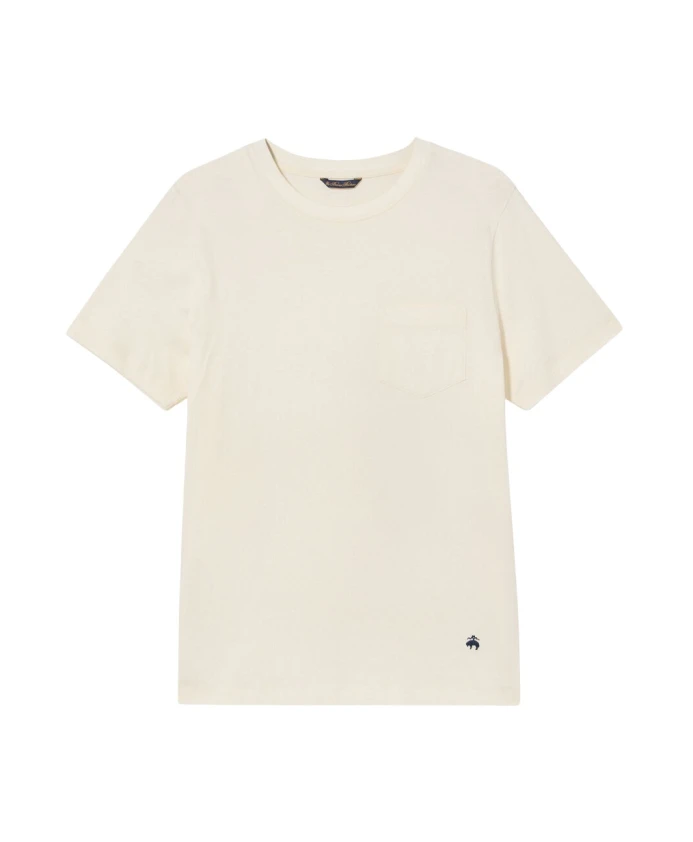 

Хлопковая футболка с карманом Brooks Brothers, белый