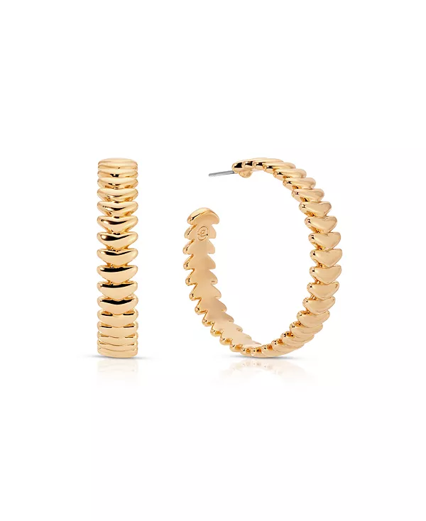 

Большие металлические серьги в стиле модерн Ettika, gold