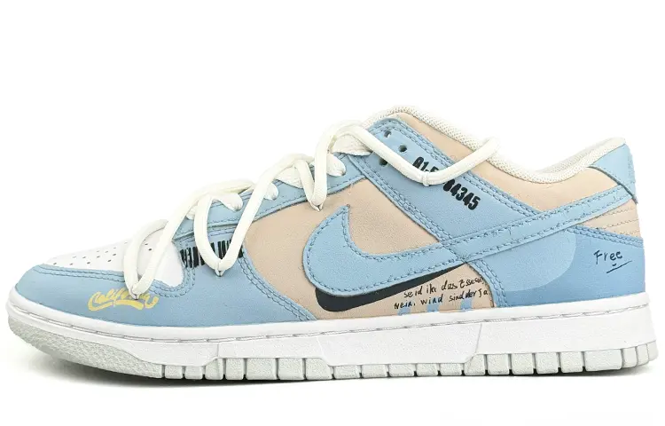 

Кроссовки Nike Dunk Skateboard Shoes Men Low-Top White, Синий, Кроссовки Nike Dunk Skateboard Shoes Men Low-Top White