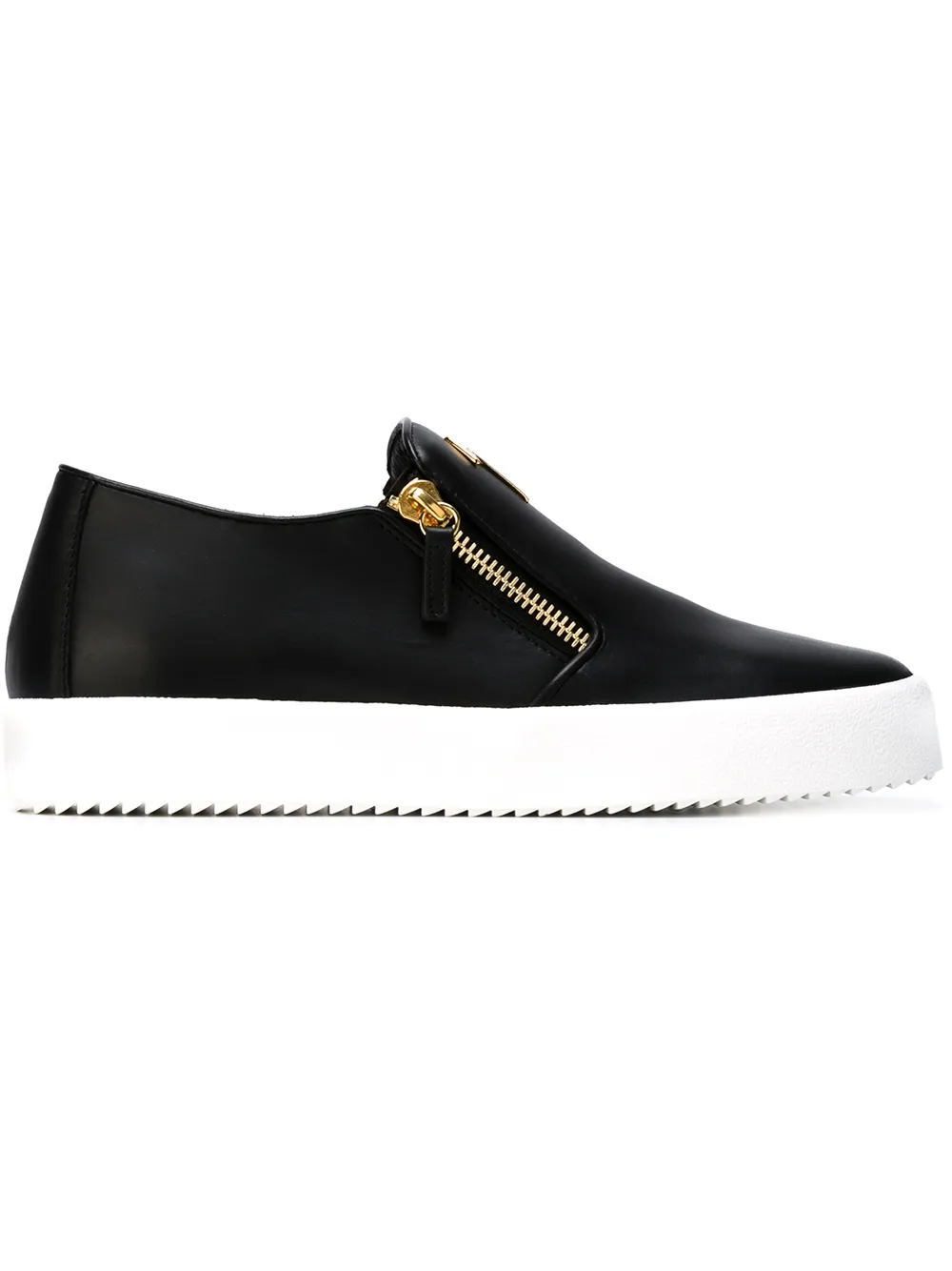 

Кеды с застежками на молнию и логотипом Giuseppe Zanotti, черный