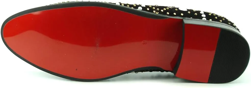 

FI-7343 Черные замшевые лоферы с разноцветными заклепками Fiesso by Aurelio Garcia, черный