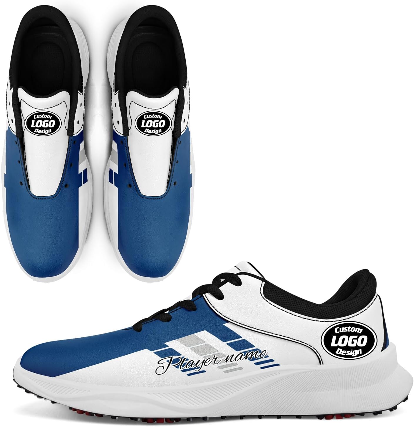 

Стильные кроссовки для гольфа с граффити для мужчин и женщин, камуфляжная расцветка, без шипов, вентилируемая подошва, возможность персонализации логотипом или именем, для занятий спортом на траве Coolcustomize, белый/черный/синий/серый/темно-си...