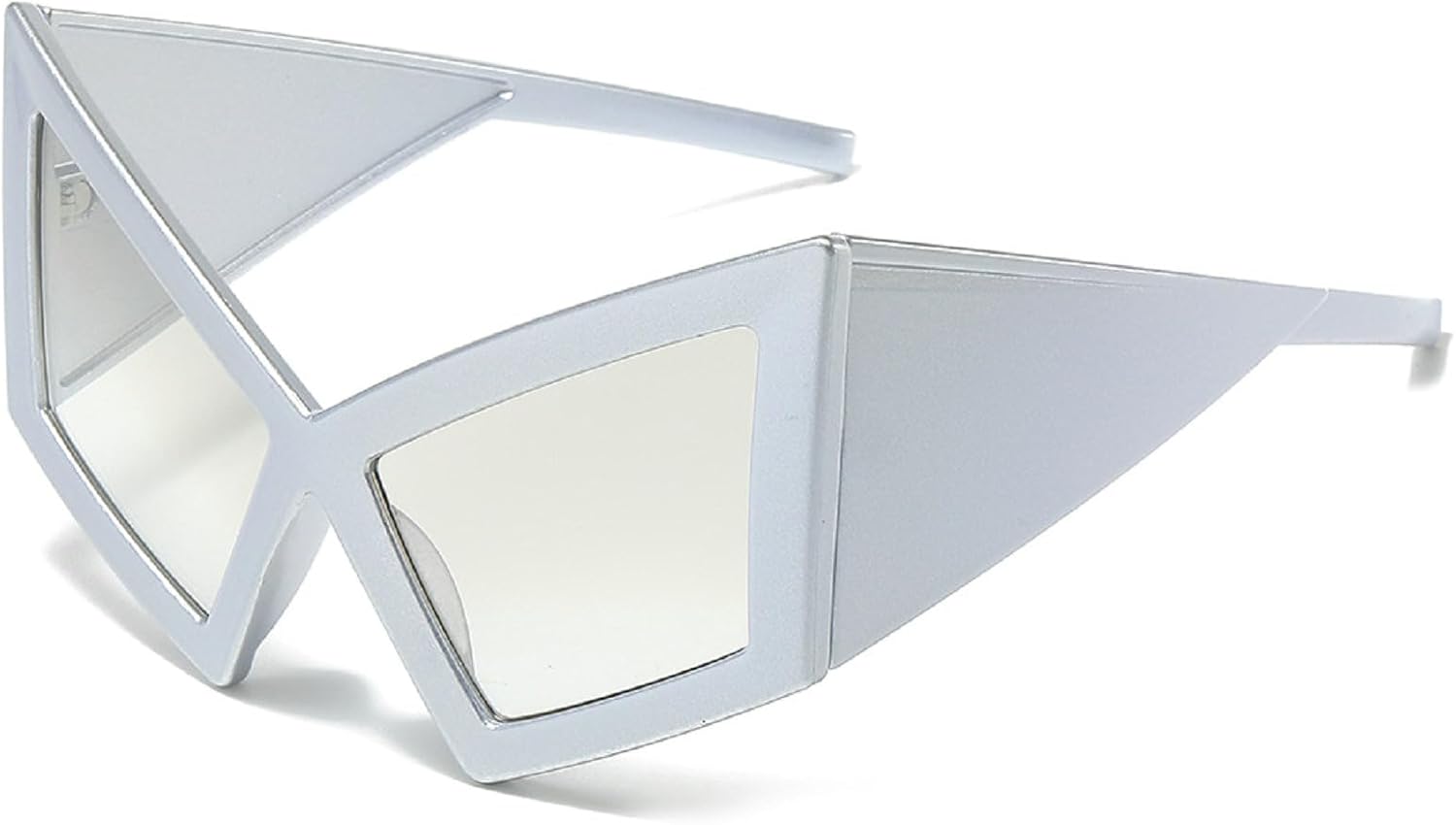 

Модные солнцезащитные очки «кошачий глаз» большого размера для женщин, сине-зеленые, с защитой от УФ-излучения UV400, ретро-градиентные, для мужчин с широкими дужками, N45 mincl, Silver