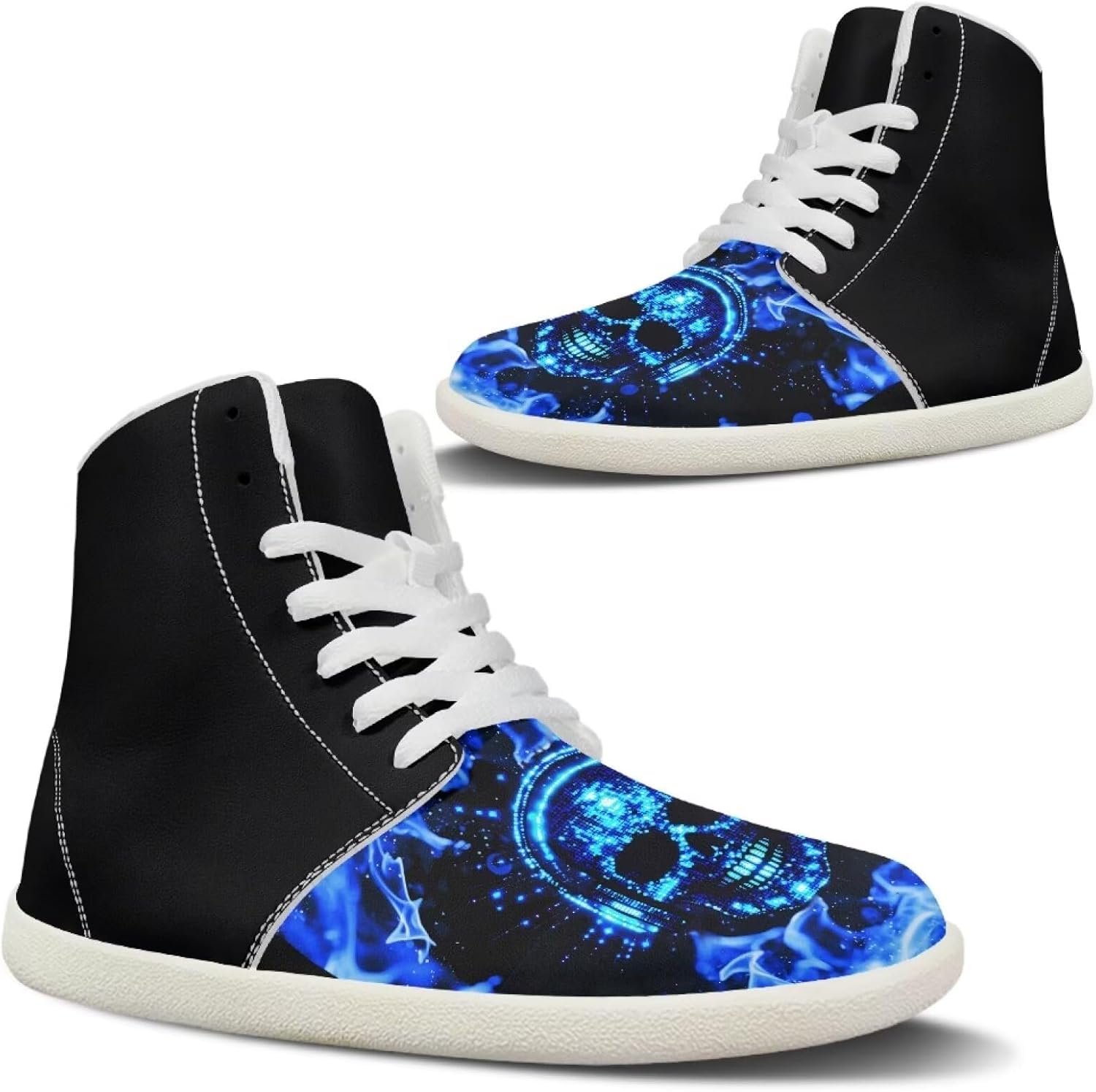 

Мужские модные кроссовки, комфортная платформа, повседневная обувь из искусственной кожи для взрослых, уличный треккинг, размеры США 5-14 Quxjehoe, синий