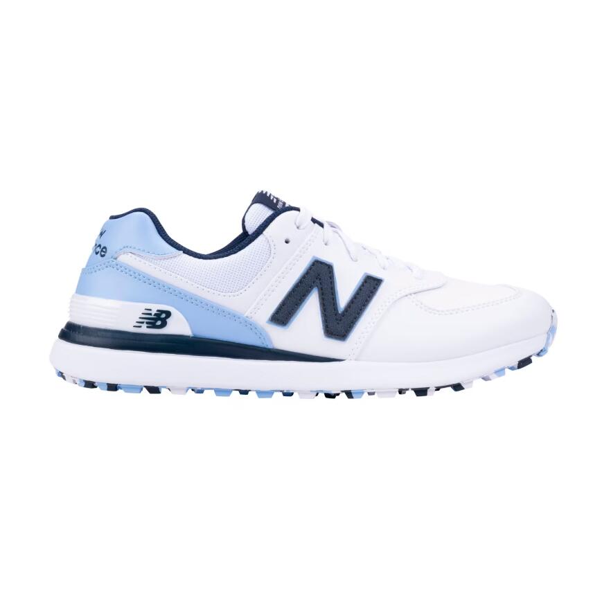 Женские кроссовки для гольфа New Balance 574 Greens V2, белые/синие — фото 2