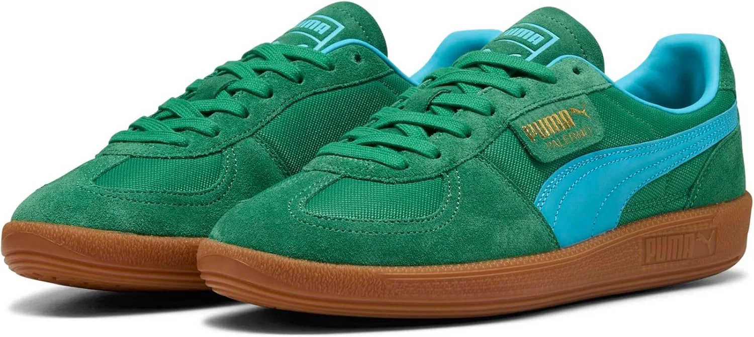 Мужские винтажные кроссовки Puma Palermo, 25 Farben Für Frühling Und Sommer Archivgrün Helles Aqua 01 — фото 2