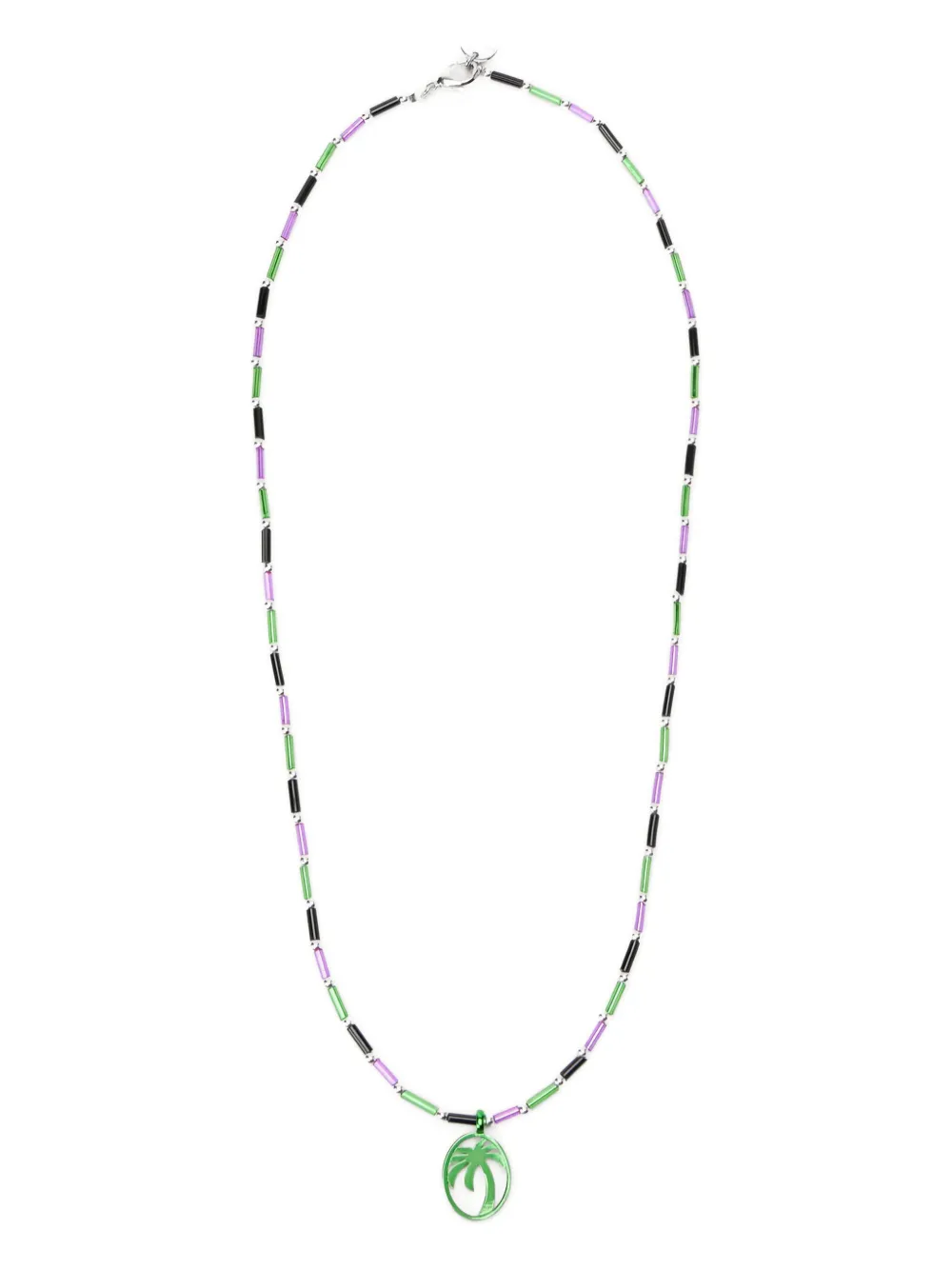 

Ожерелье с бусинами и мотивом пальмы Palm Angels, серебристый