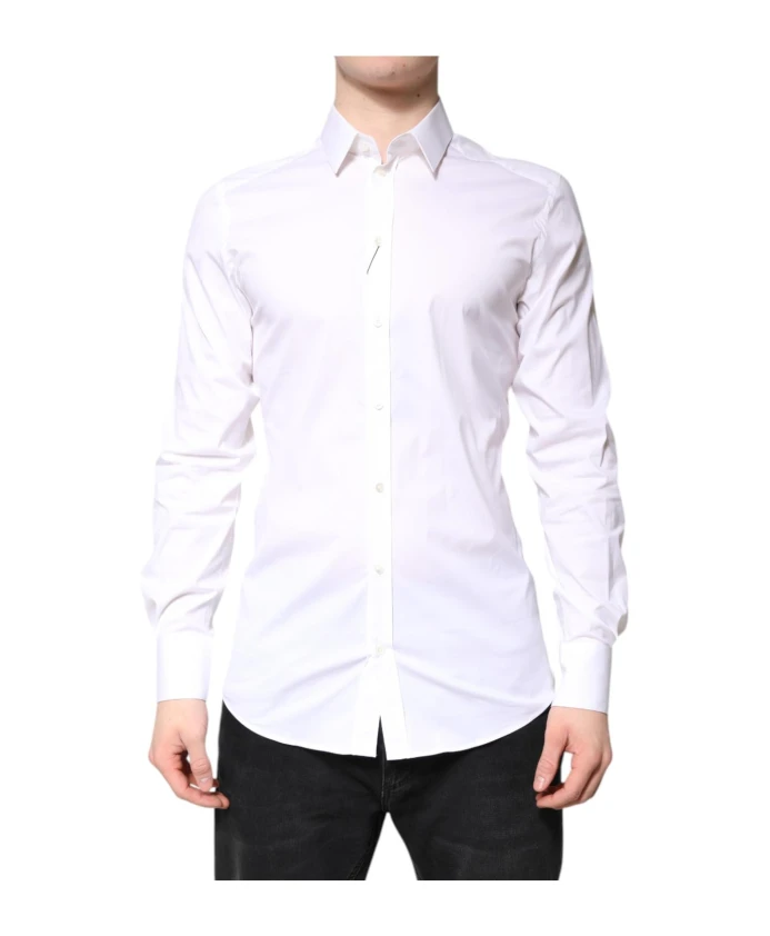 

Роскошная рубашка с длинными рукавами Dolce & Gabbana, белый