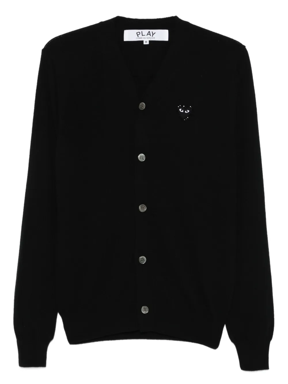 Кардиган с эмблемой и стразами Comme Des Garçons Play, черный