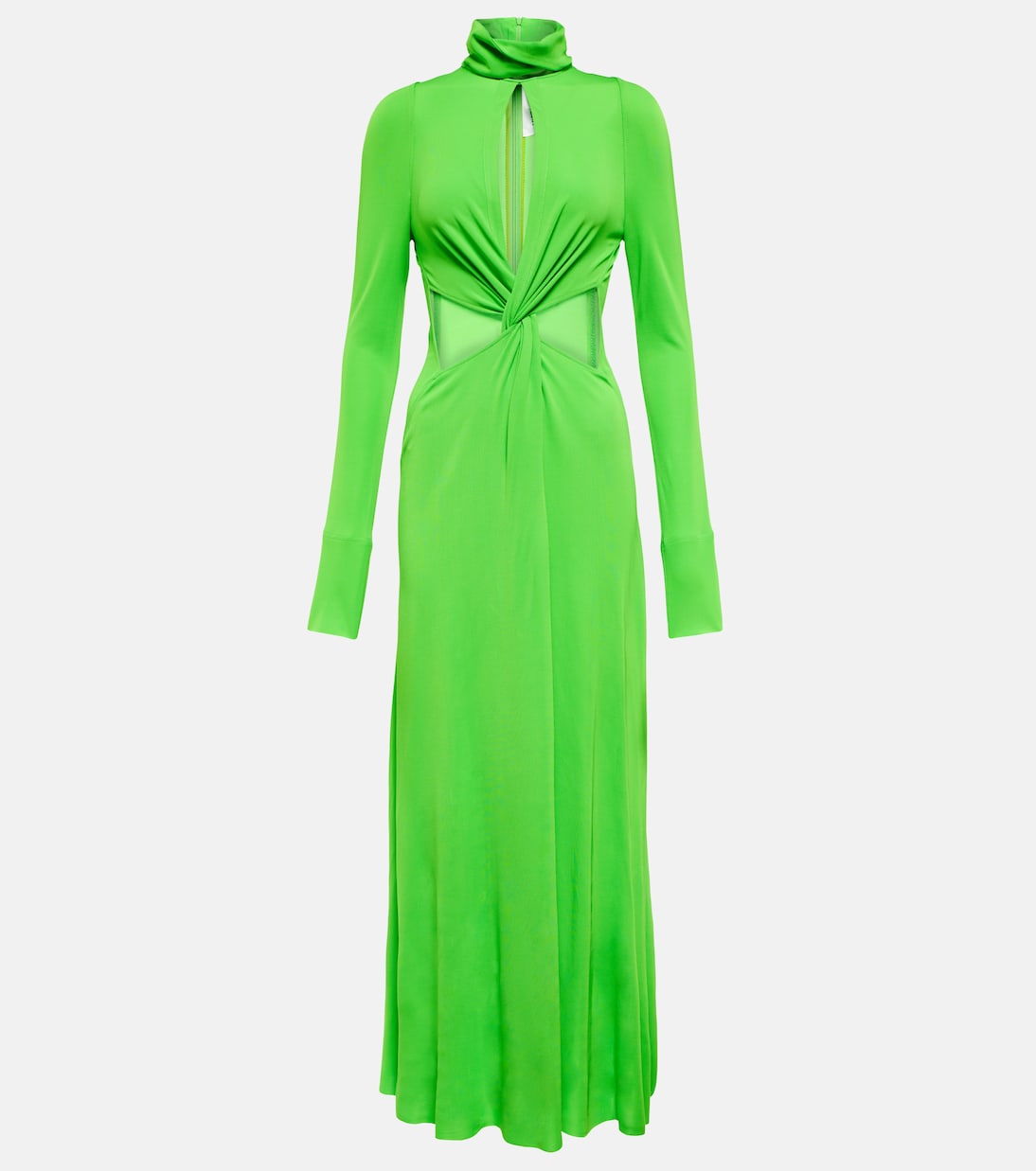 

Платье миди из джерси с вырезом Victoria Beckham, Apple Green