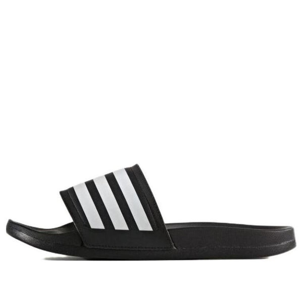Тапочки adilette 'black white' Adidas, черный