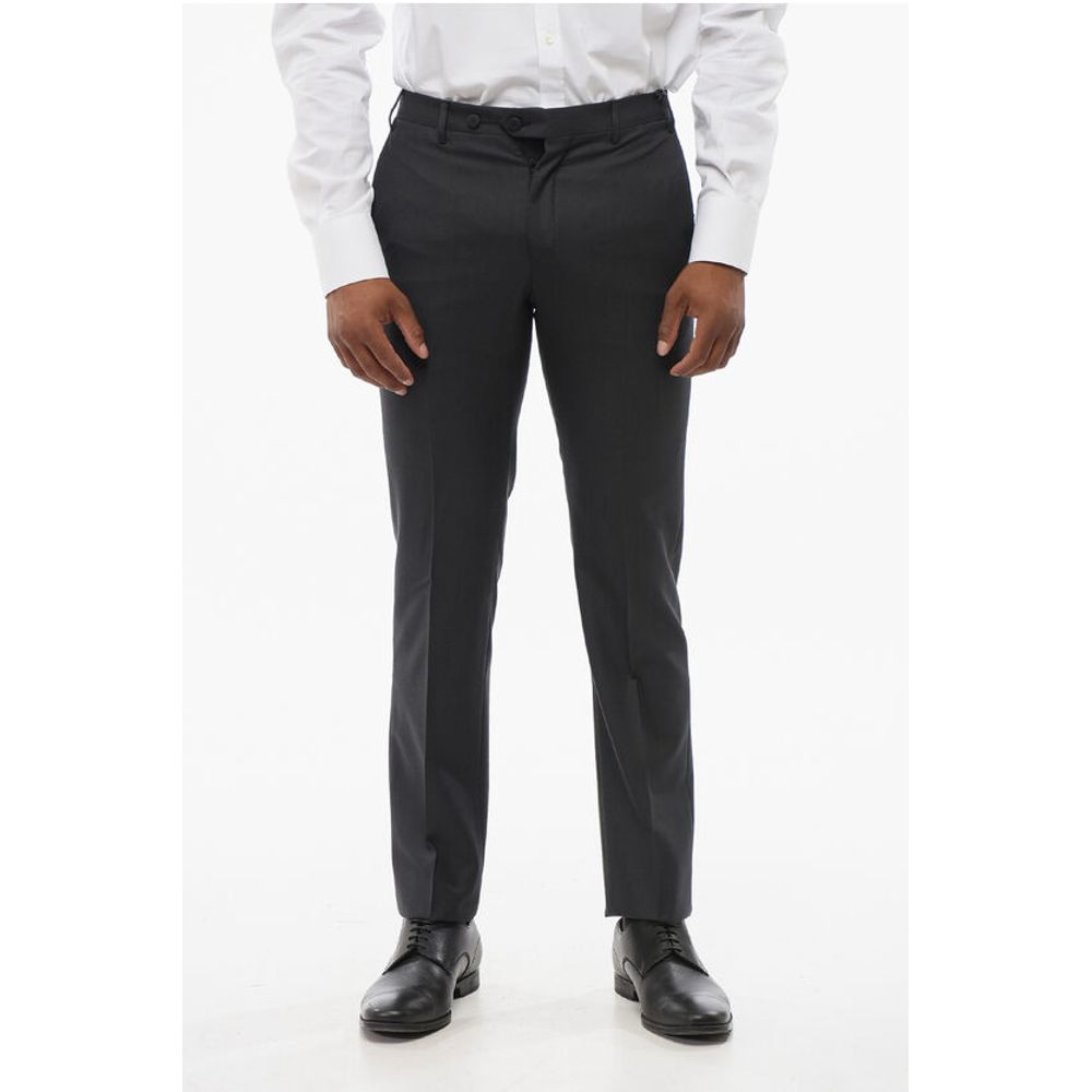 

Классные шерстяные брюки с четырьмя карманами Corneliani, Gray