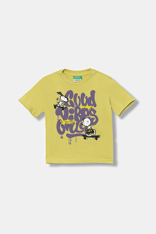 

Хлопковая футболка United Colors Of Benetton, зеленый