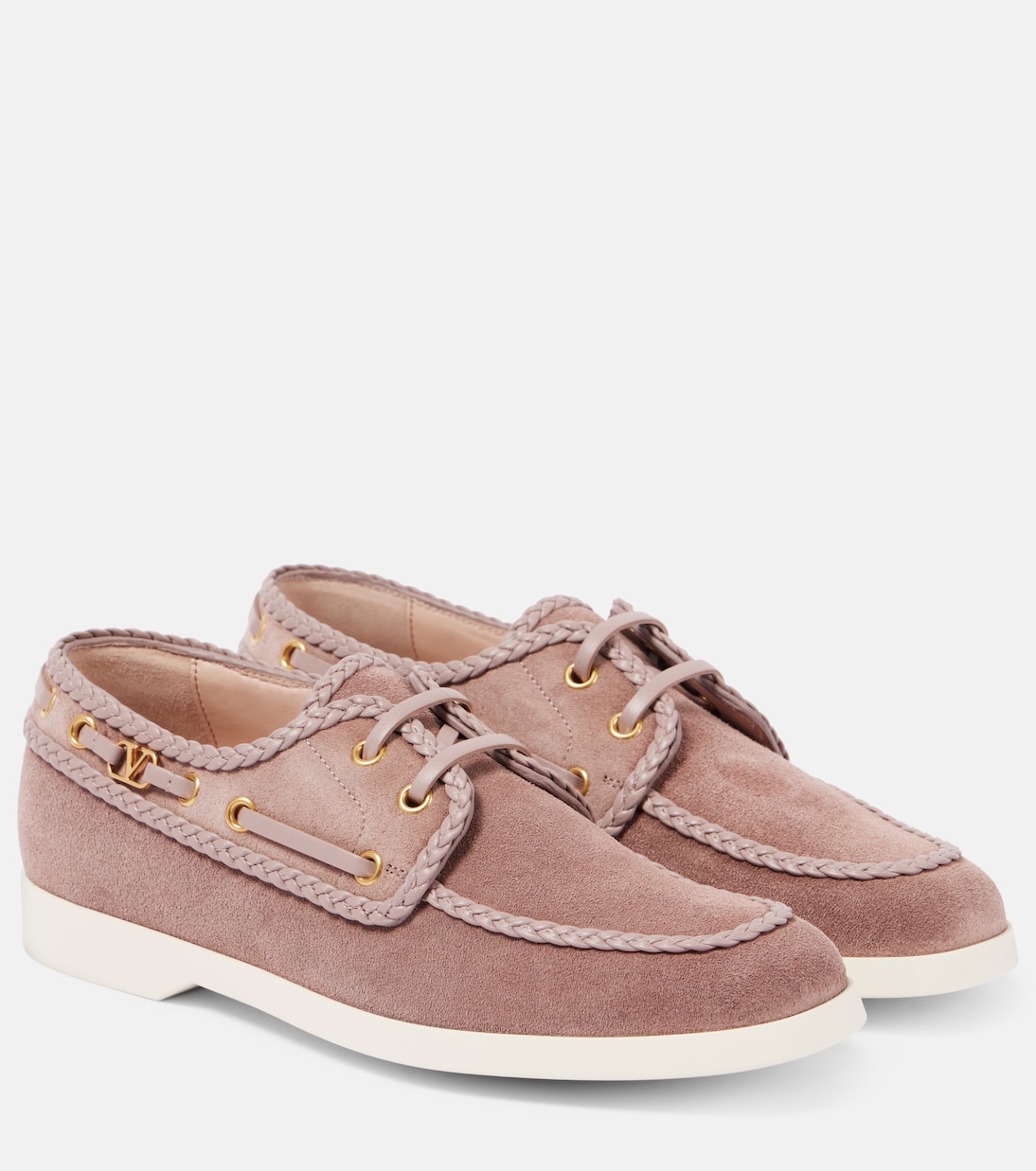 Замшевые туфли-лодочки Palm Avenue Valentino Garavani, Vintage Rose