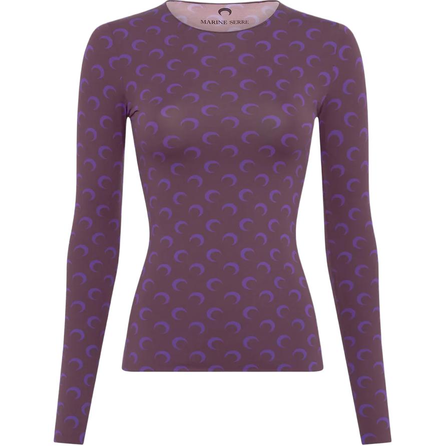 

Лунная футболка с длинными рукавами Marine Serre, фиолетовый