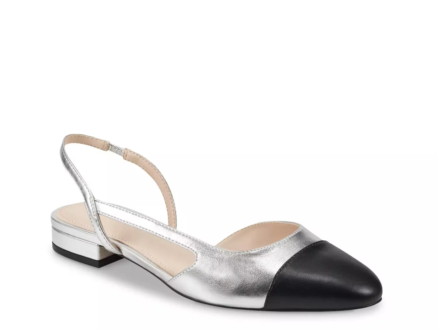 Dela Балетки Marc Fisher, Black/Silver
