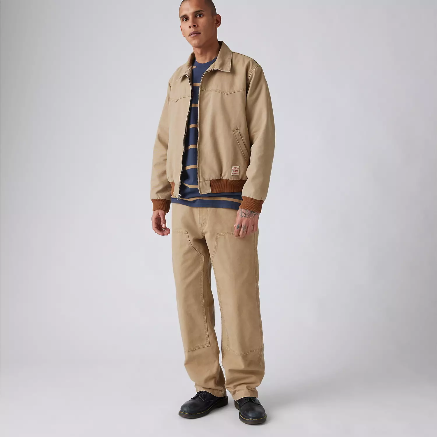 

568 Свободные прямые джинсы Carpenter с двойным коленом для мужчин Levi's, цвет Tiger's Eye - Brown