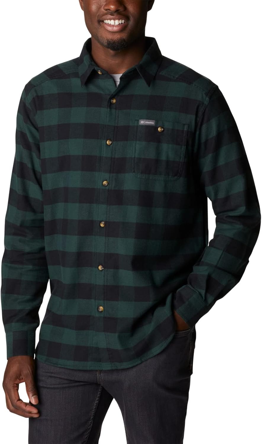

Columbia мужская фланелевая рубашка с длинным рукавом Cornell Woods, Spruce Buffalo Check