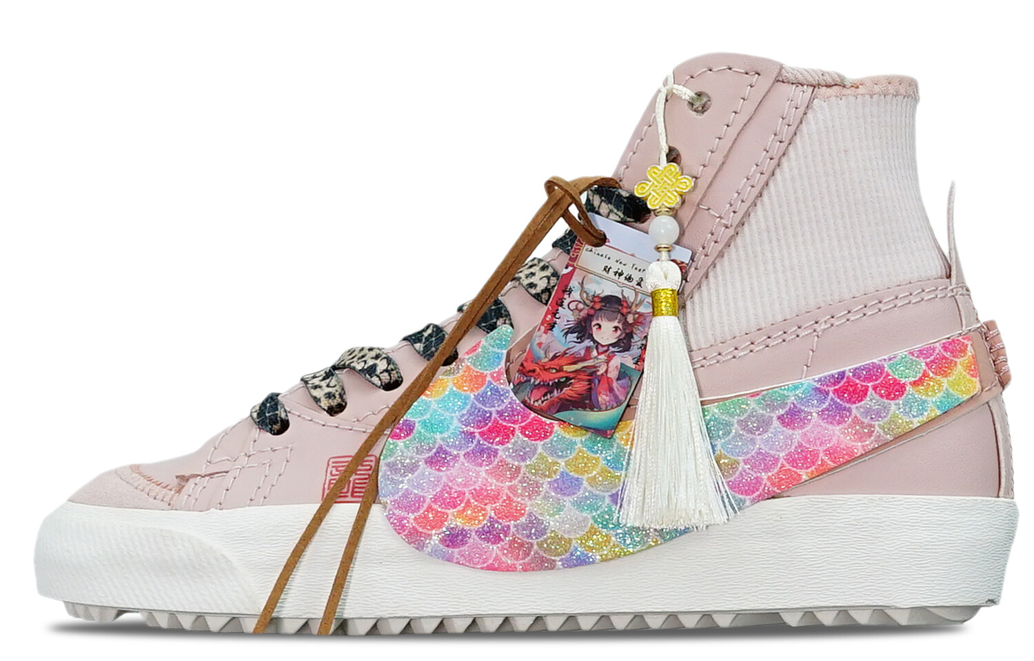 

Кроссовки Blazer Skateboarding Shoes Women's Mid-top Pink Nike