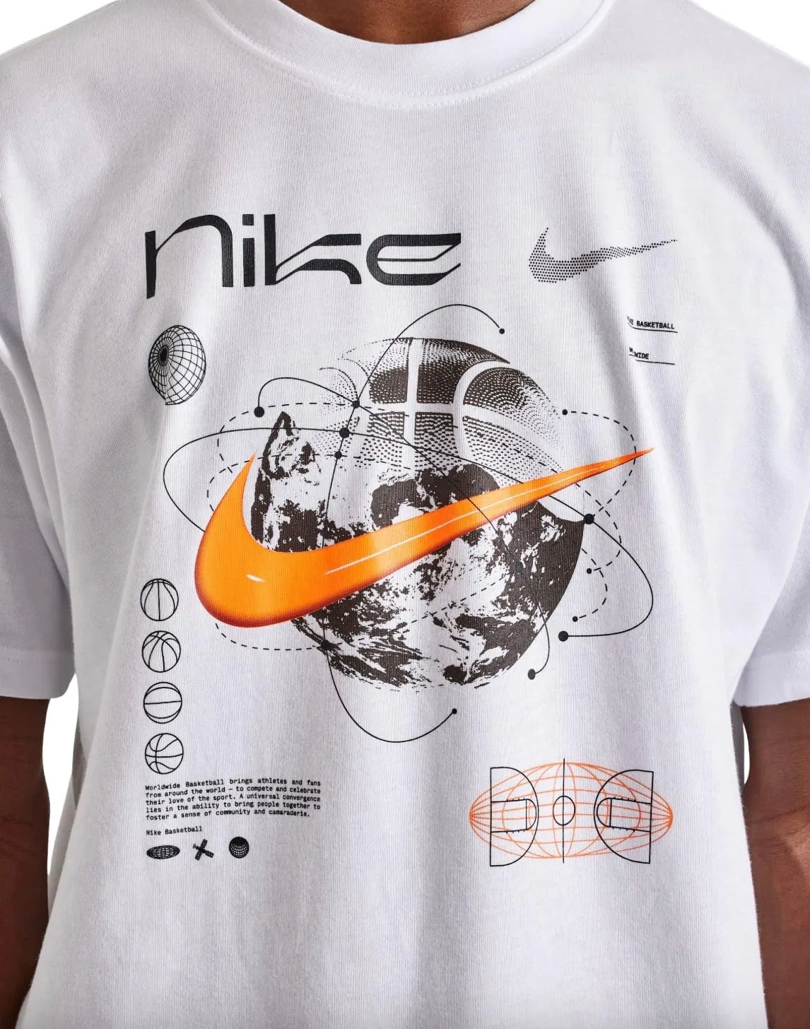Футболка Nike Max90 Basketball Swoosh, белый — фото 2