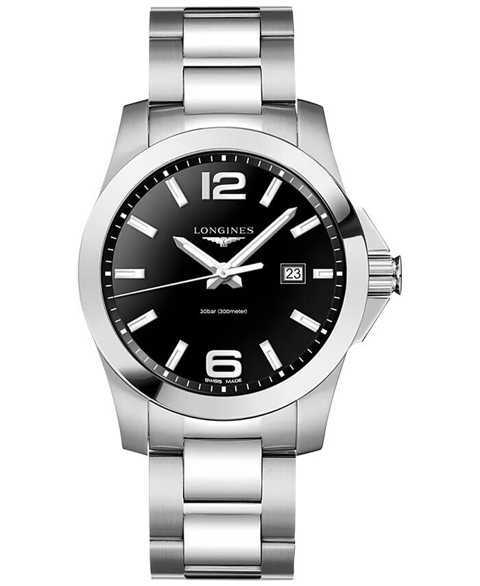 

Мужские часы Conquest с браслетом из нержавеющей стали 43 мм L37604566 Longines, белый