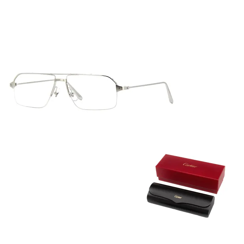 

Cartier Металлические авиаторы для очков мужские silver