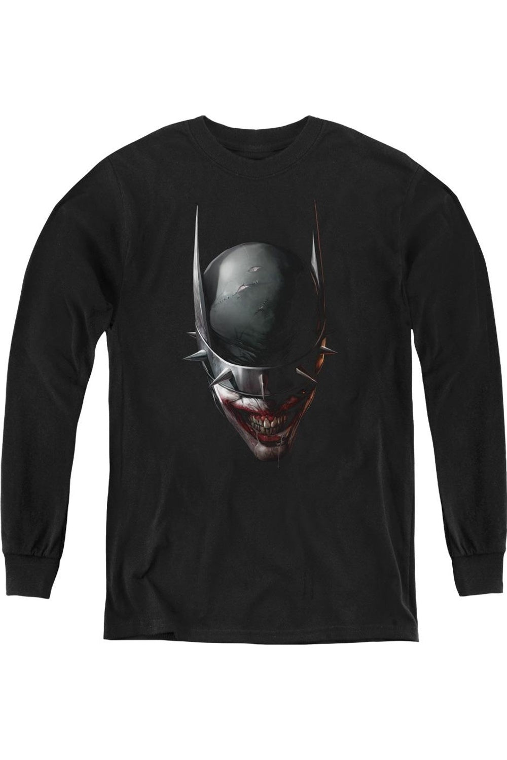 

Батмен, который смеется, худи с длинным рукавом для подростков Gildan, черный