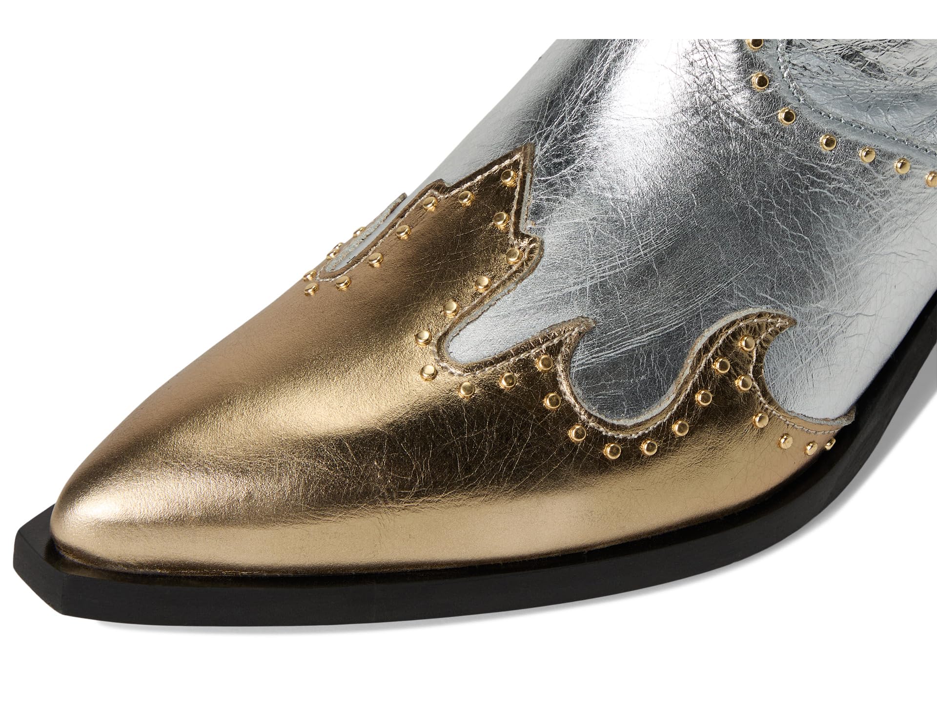 Ботинки AllSaints Denver Stud Boots, цвет Silver/Gold — фото 2