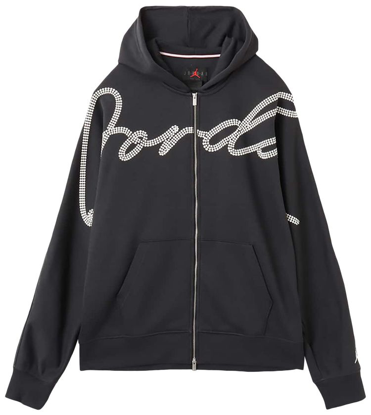 

Худи Air Jordan MVP Full-Zip Fleece Hoodie 'Off Black/Sail', черный