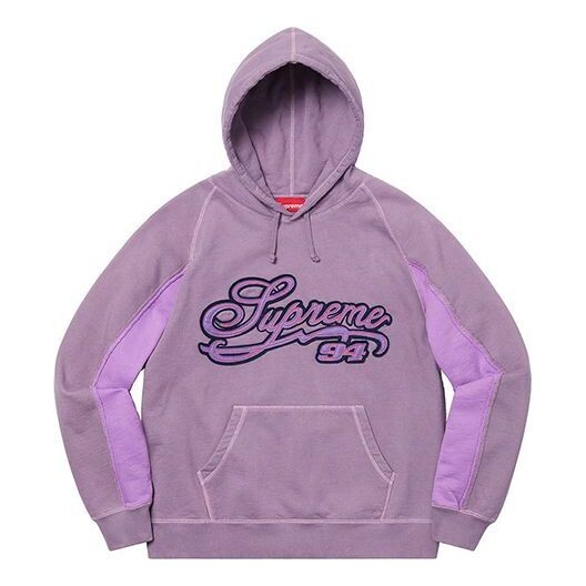 

Толстовка paneled script hooded sweatshirt 'purple' Supreme, фиолетовый