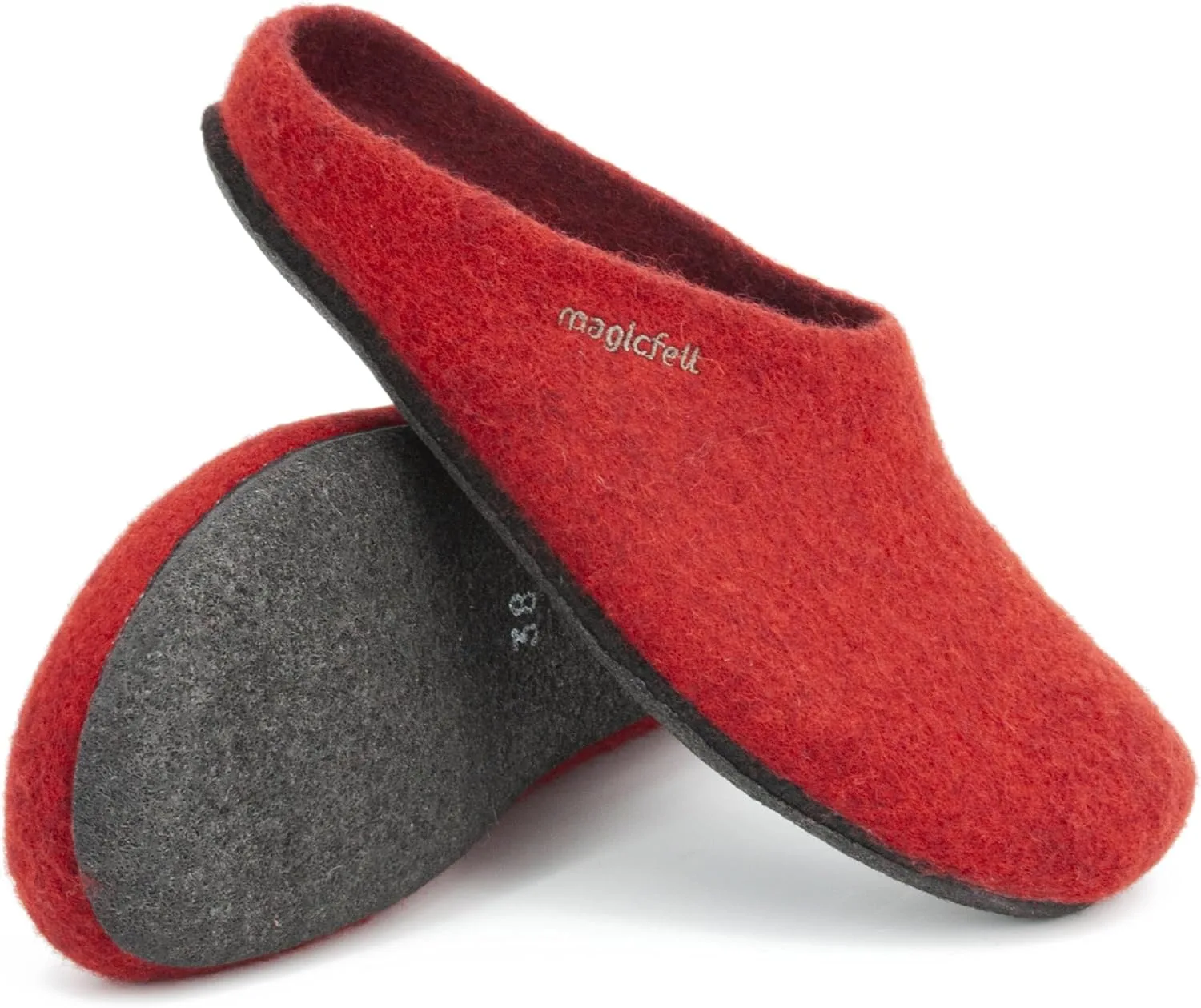 Тапочки MagicFelt AN 709 из чистой натуральной шерсти для мужчин и женщин - нескользящие и анатомической формы