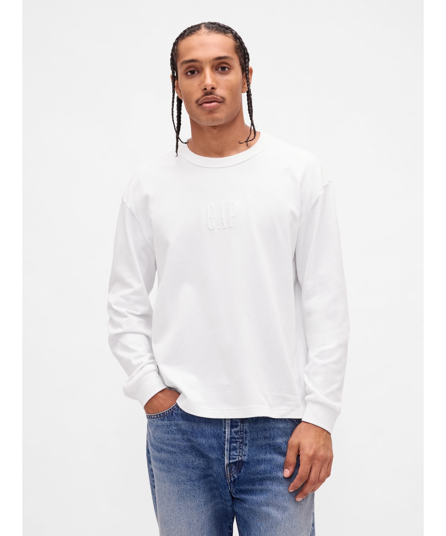 Футболка с логотипом (U)GAP, OPTIC_WHITE_V6