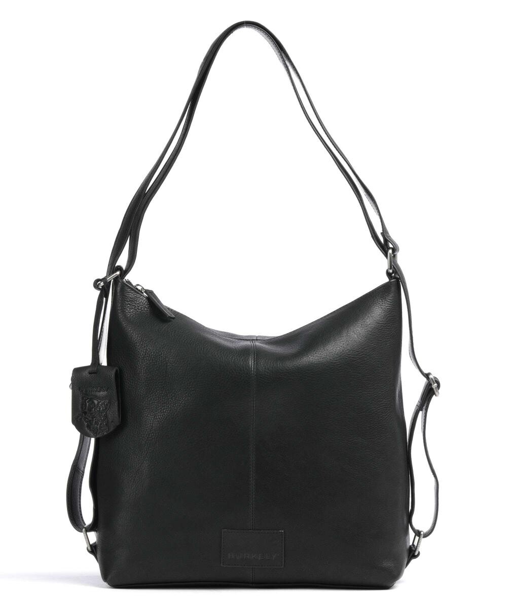 

Мягкая сумка-рюкзак Skylar из мелкозернистой кожи. Burkely, черный