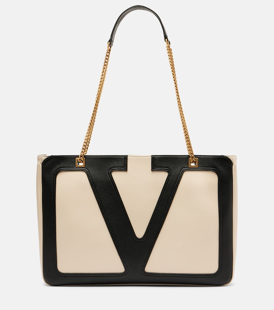 

Сумка-тоут Viva Superstar Medium из кожи Valentino Garavani, Butter White/Nero