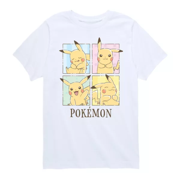 

Футболка для мальчиков 8-20 лет с принтом Pikachu из Pokemon Cafe Licensed Character, белый