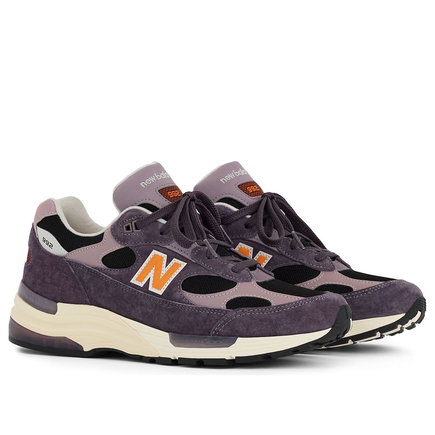 Кроссовки New Balance 992 Made in USA 'Dark Ice Wine Black' — фото 3