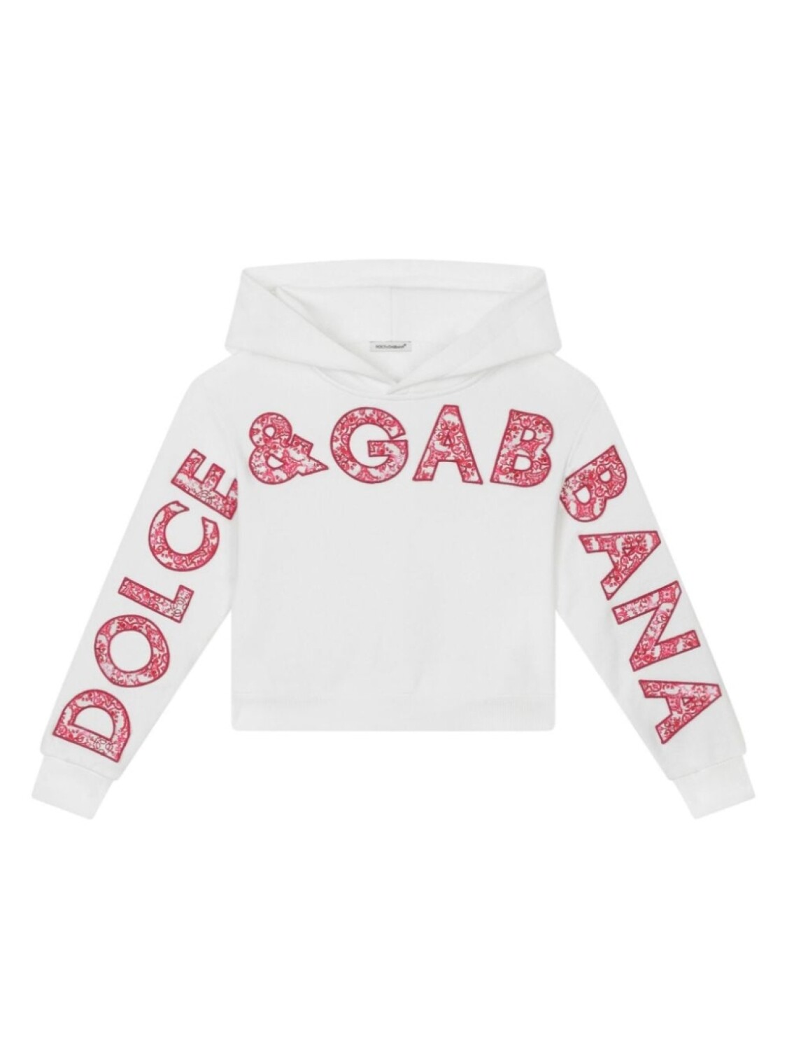 

Dolce & Gabbana худи с нашивкой Majolica, белый