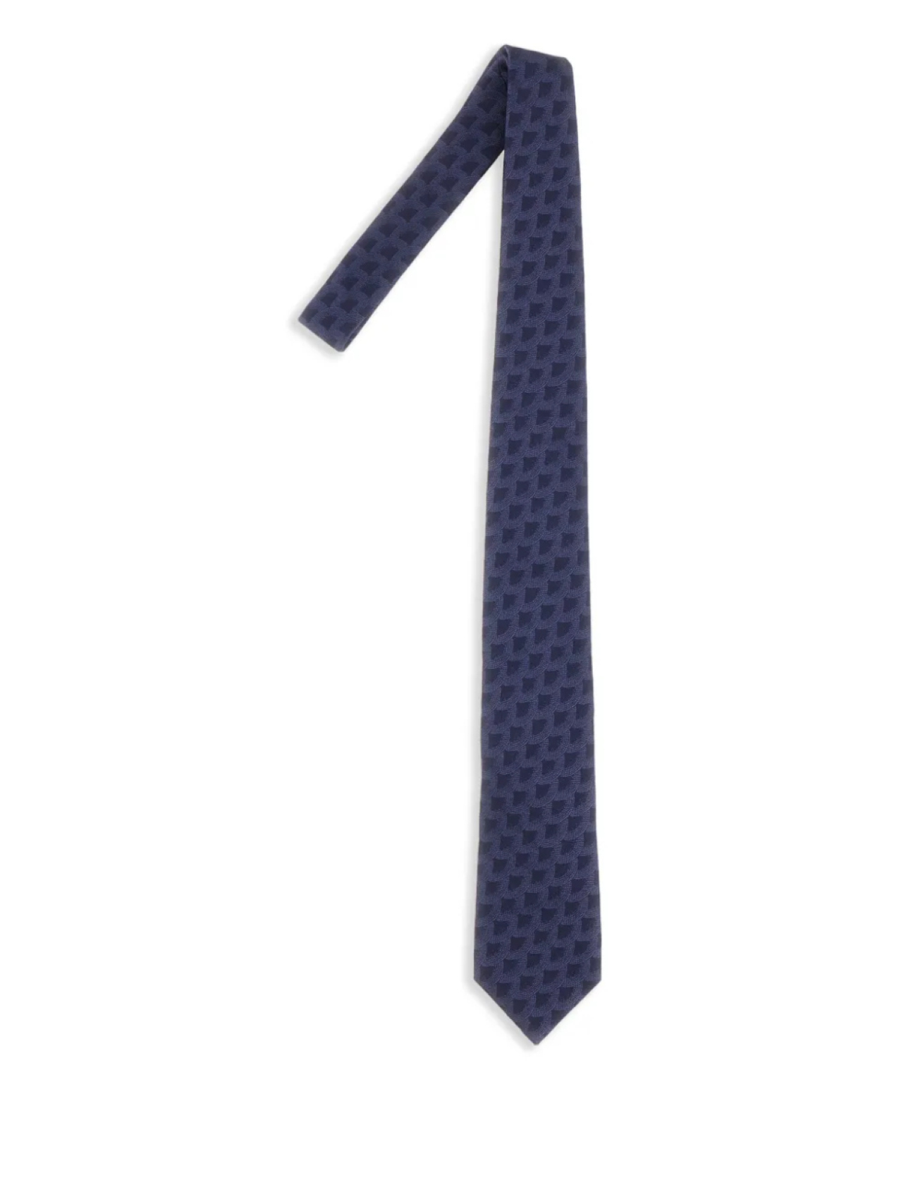

Вышитый шелковый галстук Corneliani, синий