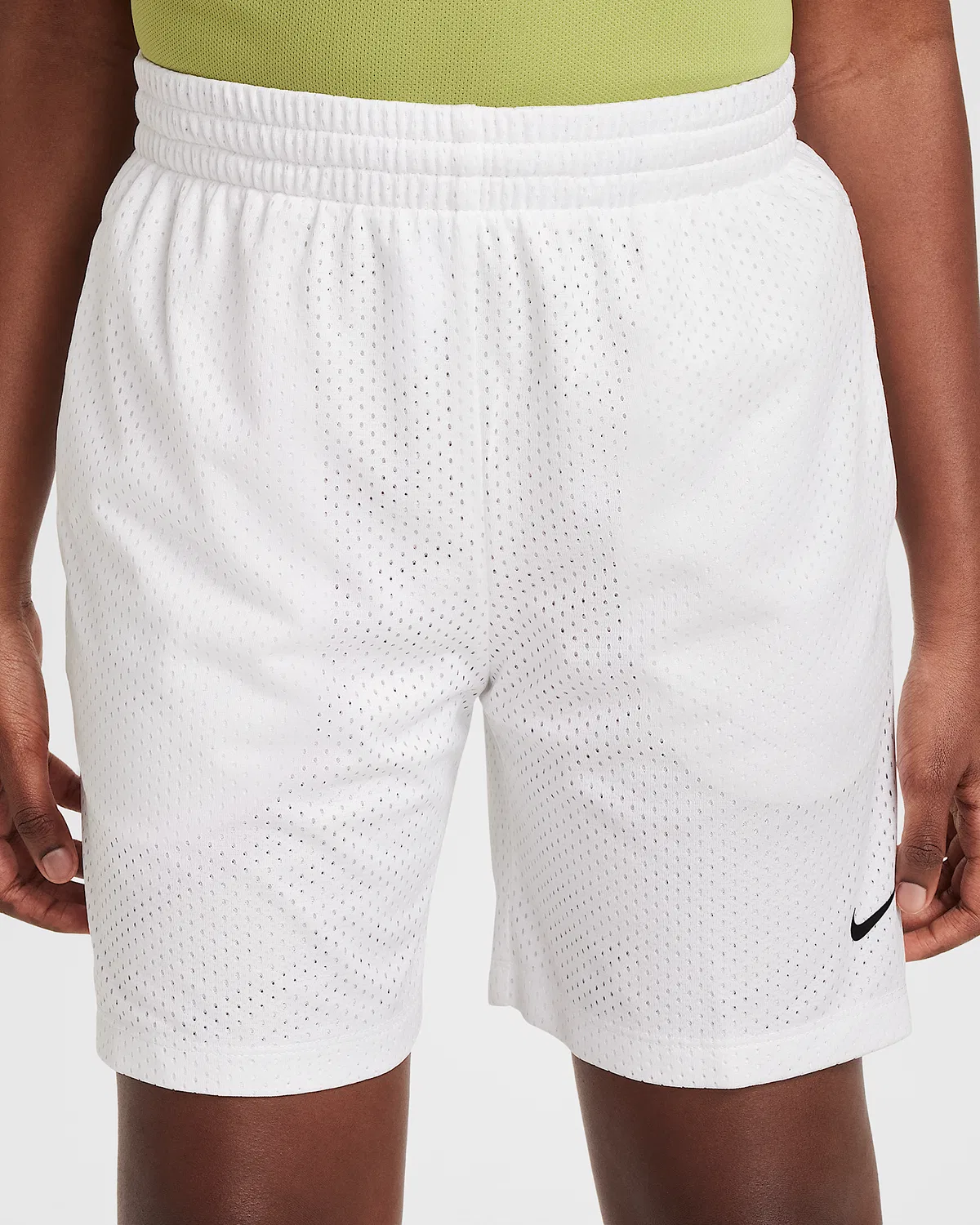 Детские (мальчиковые) шорты Nike Dri-FIT Mesh Multi, White/Black — фото 2