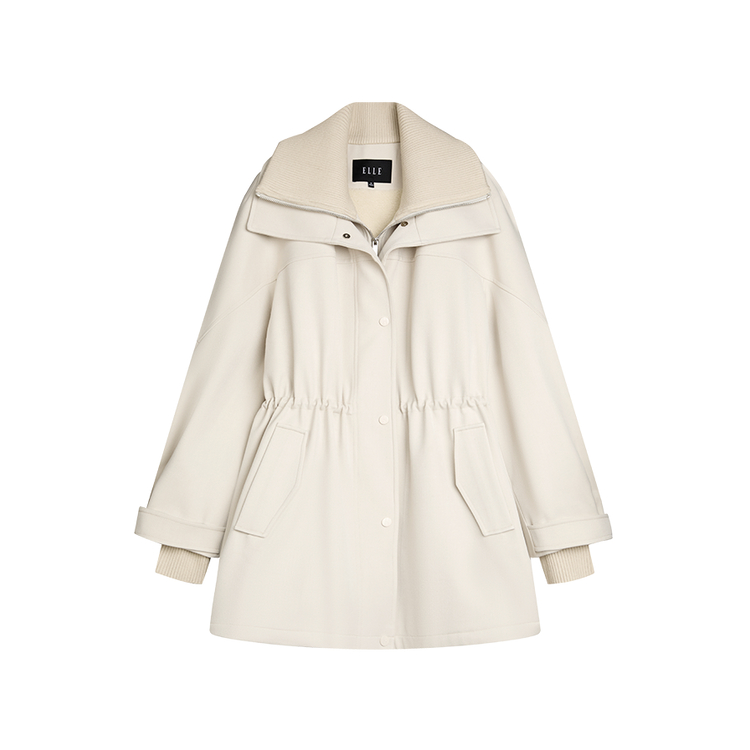 

Парка с лацканами утепленная женская ELLE, экрю