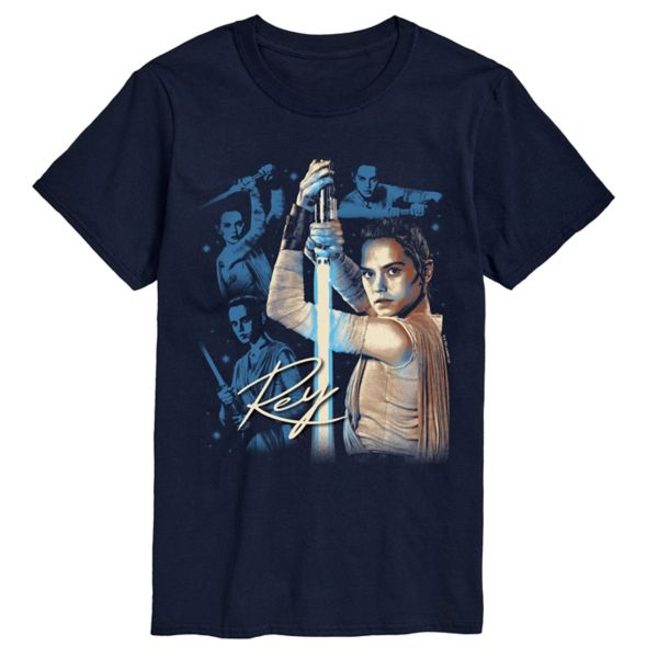 

Мужская футболка с принтом "Световой меч Рея" Star Wars, синий