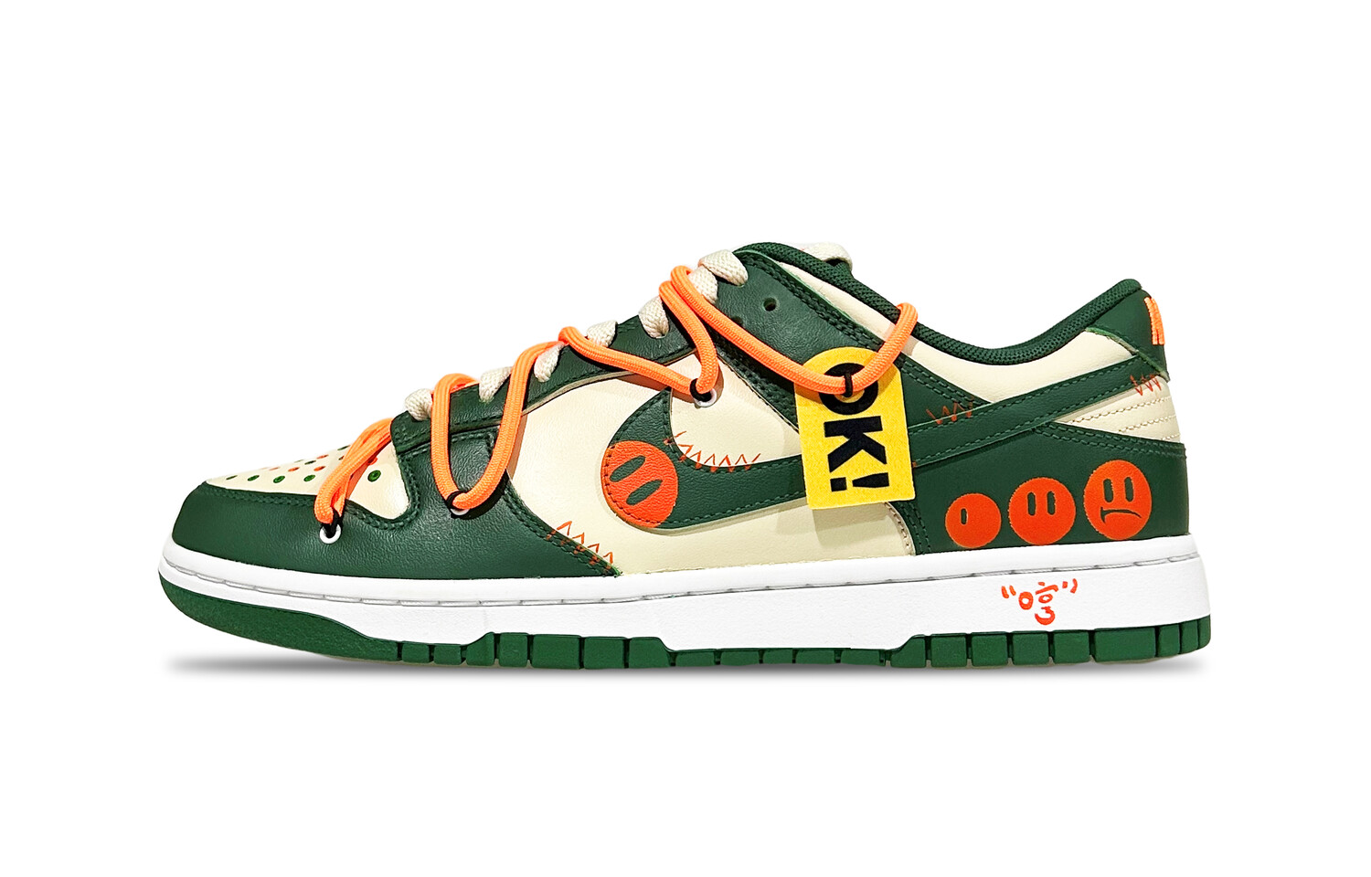 

Мужские кроссовки для скейтбординга Nike Dunk Low, темно-зеленый