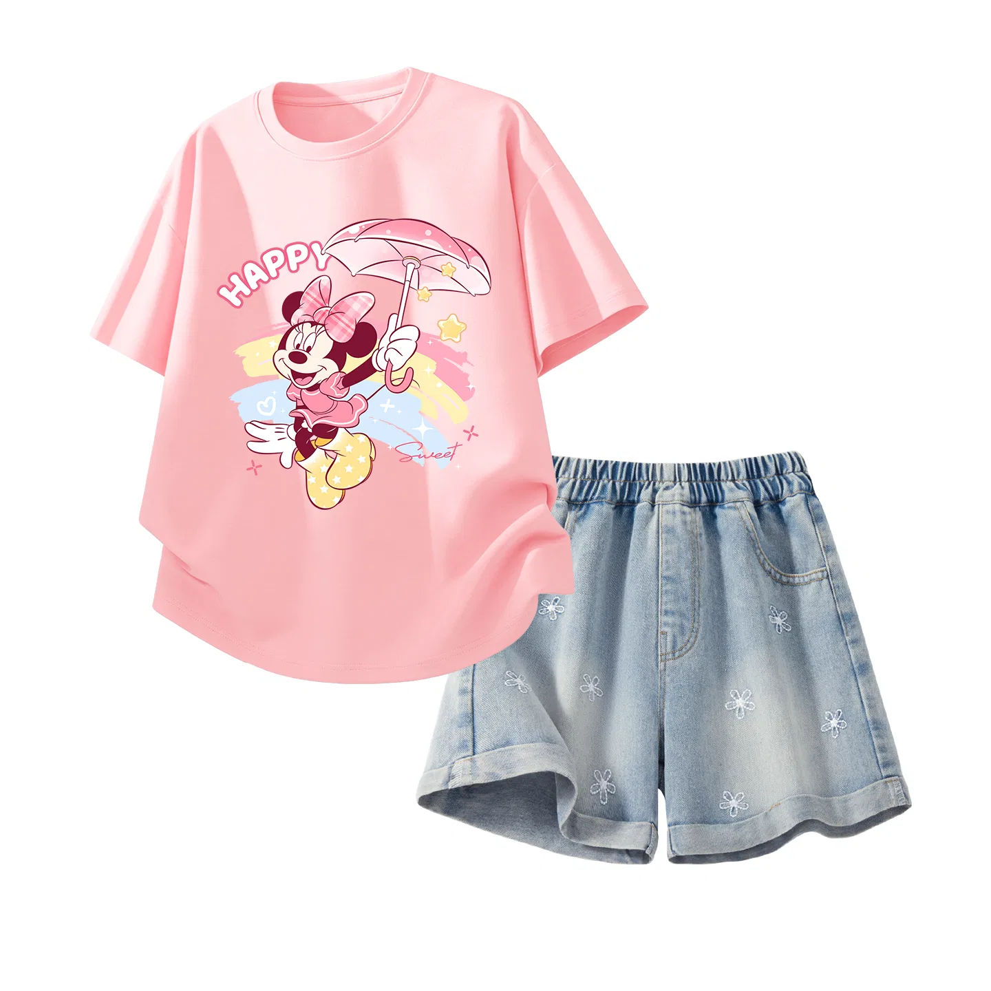 Спортивный костюм для детей Disney Casual Sportswear с принтом Daisy Star Pink и джинсовым синим
