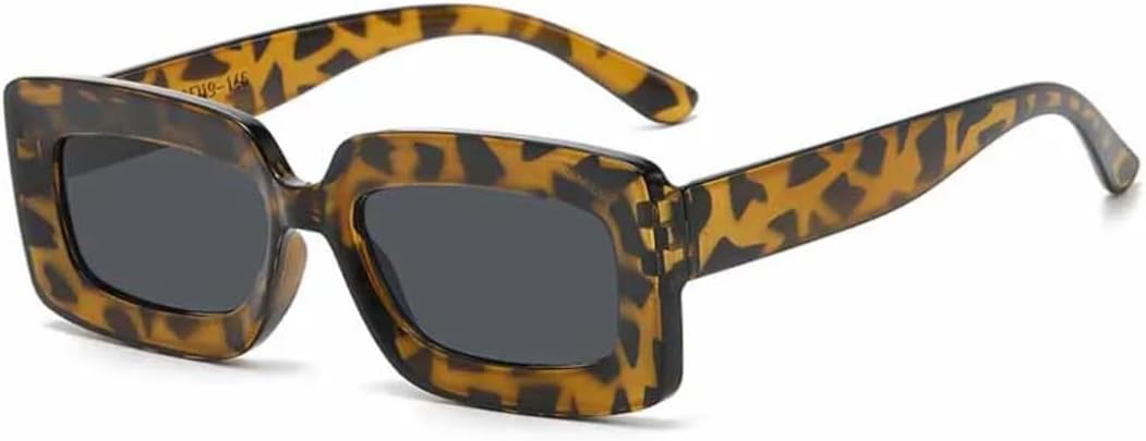 

Солнцезащитные очки с защитой UV400 | Увеличенная оправа, линзы конфетного цвета | Для женщин и мужчин, для занятий спортом на открытом воздухе и вождения DSVIGF, Leopard Gray