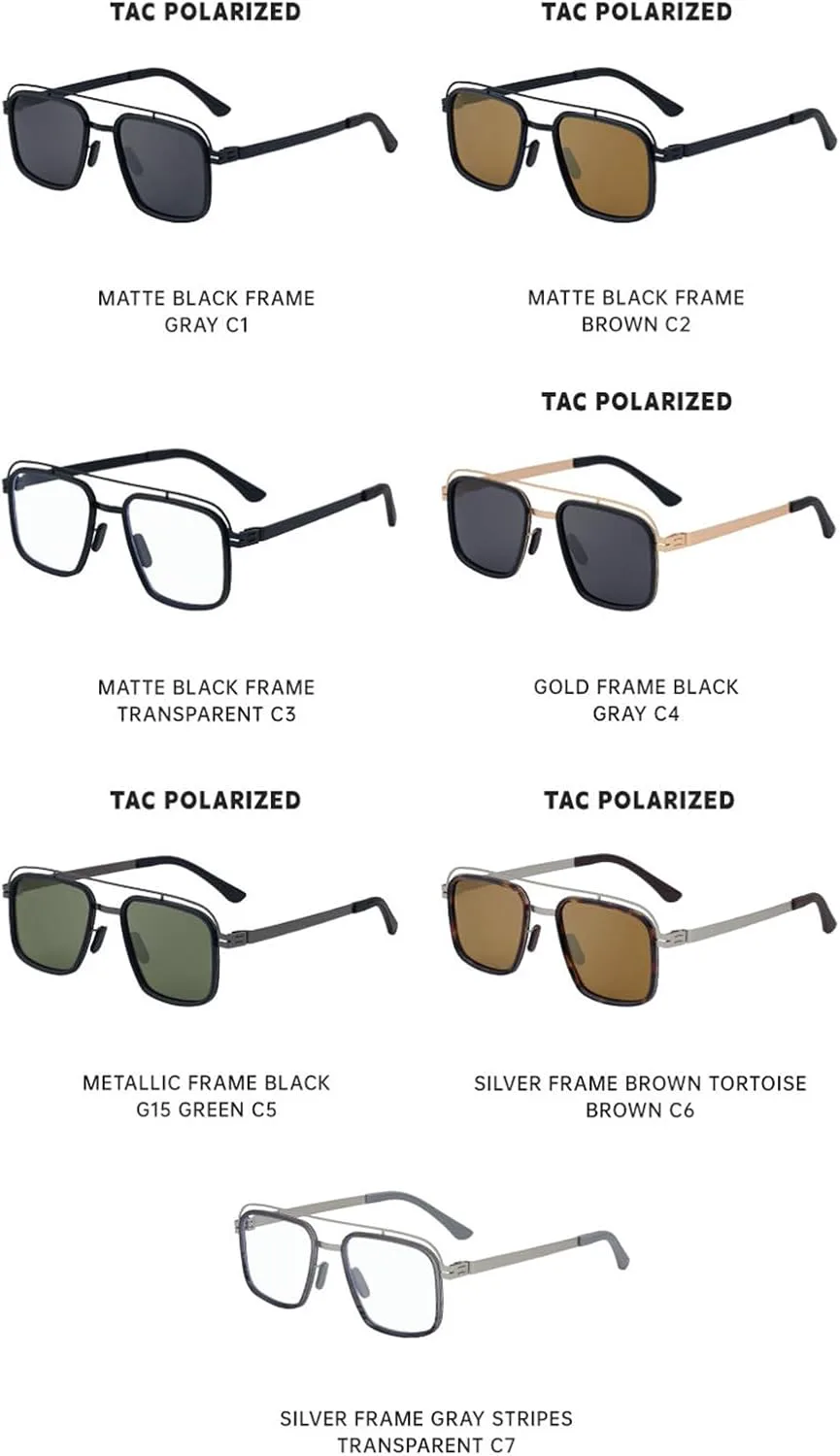 

Солнцезащитные очки Willochra большого размера в стиле «пилот» для женщин и мужчин, винтажные, 70-е годы, поляризованные, квадратной формы, с двойной перемычкой, C5