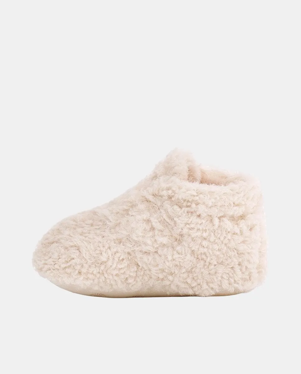 Пинетки-овечки Bixbee для малыша из кожи UGG, светло-коричневый — фото 3