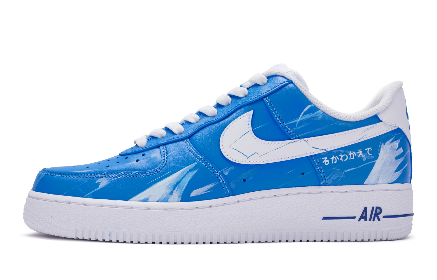 Кроссовки Nike Air Force 1 Skateboard Shoes Women's Low-Top White Blue